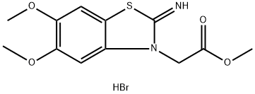 Methyl 2-(2-imino-5,6-dimethoxybenzo[d]thiazol-3(2H)-yl)acetate hydrobromide structure