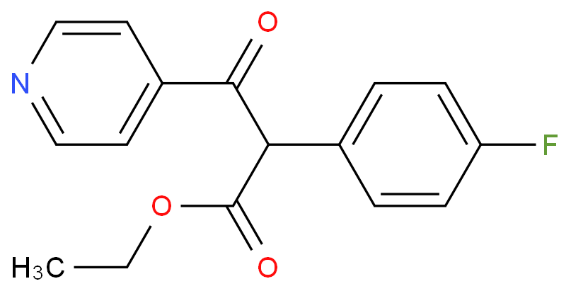 ethyl 2-(4-fluorophenyl)-3-oxo-3-(pyridin-4-yl)propanoate structure