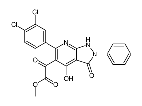 methyl 2-[6-(3,4-dichlorophenyl)-3,4-dioxo-2-phenyl-1,7-dihydropyrazolo[3,4-b]pyridin-5-yl]-2-oxoacetate Structure