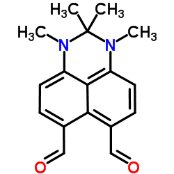 1,2,2,3-Tetramethyl-2,3-dihydro-1H-perimidine-6,7-dicarbaldehyde结构式