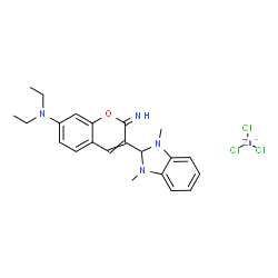 2-[7-(diethylamino)-2-imino-2H-1-benzopyran-3-yl]-1,3-dimethyl-1H-benzimidazole trichlorozincate Structure