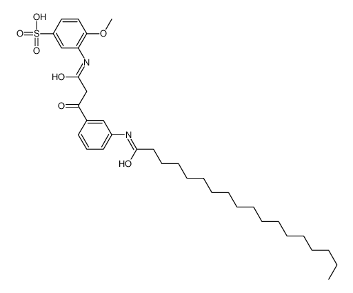 3-[[1,3-dioxo-3-[3-[(1-oxooctadecyl)amino]phenyl]propyl]amino]-4-methoxybenzenesulphonic acid结构式