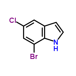 7-Bromo-5-chloro-1H-indole structure