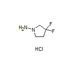 3,3-二氟吡咯烷-1-胺盐酸盐结构式