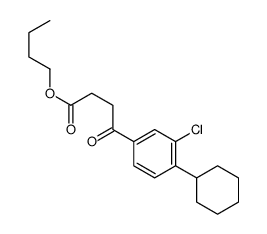 butyl 4-(3-chloro-4-cyclohexylphenyl)-4-oxobutanoate Structure