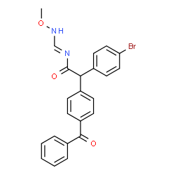 2-(4-BENZOYLPHENYL)-2-(4-BROMOPHENYL)-N-[(METHOXYIMINO)METHYL]ACETAMIDE Structure