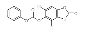 (4,6-dichloro-2-oxo-1,3-benzoxathiol-5-yl) phenyl carbonate Structure