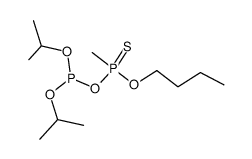 O-butyl-P-methyl-phosphonothioic O,O'-diisopropyl-phosphorous anhydride结构式