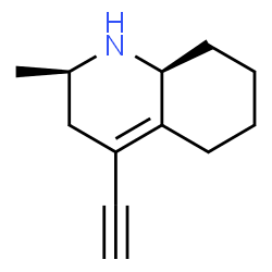 Quinoline, 4-ethynyl-1,2,3,5,6,7,8,8a-octahydro-2-methyl-, (2R,8aS)-rel- (9CI) Structure