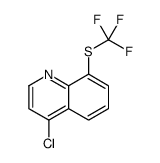 4-chloro-8-(trifluoromethylsulfanyl)quinoline结构式