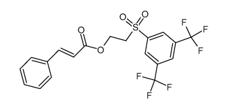 2-((3,5-bis(trifluoromethyl)phenyl)sulfonyl)ethyl cinnamate Structure