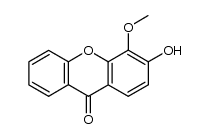 3-hydroxy-4-methoxyxanthone结构式