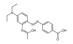 4-[[2-acetamido-4-(diethylamino)phenyl]azo]benzoic acid Structure