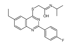 Acetamide, 2-[[6-ethyl-2-(4-fluorophenyl)-4-quinazolinyl]thio]-N-(1-methylethyl)- (9CI) Structure