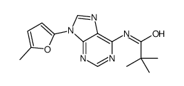 2,2-dimethyl-N-[9-(5-methylfuran-2-yl)purin-6-yl]propanamide Structure