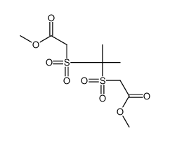 methyl 2-[2-(2-methoxy-2-oxoethyl)sulfonylpropan-2-ylsulfonyl]acetate结构式