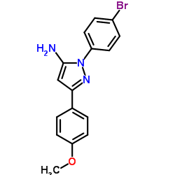 1-(4-Bromophenyl)-3-(4-methoxyphenyl)-1H-pyrazol-5-amine结构式