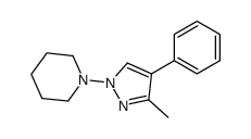 1-(3-methyl-4-phenylpyrazol-1-yl)piperidine Structure