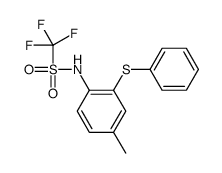 1,1,1-trifluoro-N-(4-methyl-2-phenylsulfanylphenyl)methanesulfonamide结构式