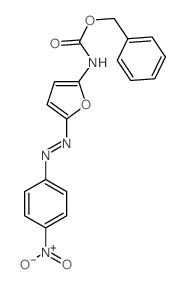 Carbamic acid, [5-[(4-nitrophenyl)azo]-2-furanyl]-,phenylmethyl ester (9CI) Structure