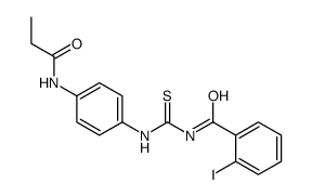 2-iodo-N-[[4-(propanoylamino)phenyl]carbamothioyl]benzamide结构式