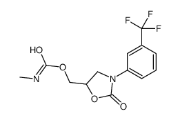 5-[[[(methylamino)carbonyl]oxy]methyl]-3-[3-(trifluoromethyl)phenyl]oxazolidin-2-one结构式