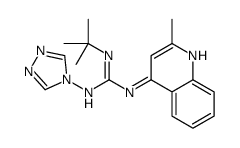 2-tert-butyl-1-(2-methylquinolin-4-yl)-3-(1,2,4-triazol-4-yl)guanidine结构式