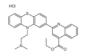 ethyl 2-[10-[2-(dimethylamino)ethyl]phenothiazin-2-yl]quinoline-4-carboxylate,hydrochloride Structure