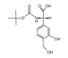 (2S)-(+)-N-tert-Butoxycarbonyl-2-(3-hydroxy-4-hydroxymethylphenyl)glycin Structure