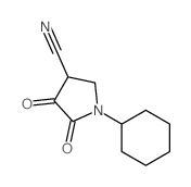 1-cyclohexyl-4,5-dioxo-pyrrolidine-3-carbonitrile structure