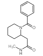 2-(1-benzoyl-2-piperidyl)-N-methyl-acetamide结构式