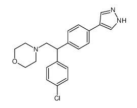 4-[2-(4-chlorophenyl)-2-[4-(1H-pyrazol-4-yl)phenyl]ethyl]morpholine结构式