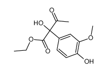 2-hydroxy-2-(4-hydroxy-3-methoxy-phenyl)-acetoacetic acid ethyl ester结构式