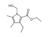 ethyl 3-ethyl-1-hydroxymethyl-4,5-dimethylpyrrole-2-carboxylate Structure