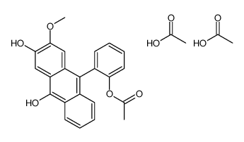 acetic acid,[2-(3,10-dihydroxy-2-methoxyanthracen-9-yl)phenyl] acetate结构式