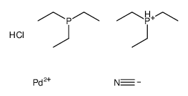 chloropalladium(1+),triethylphosphanium,cyanide结构式