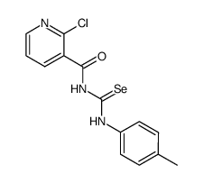 2-chloro-N-(p-tolylcarbamoselenoyl)nicotinamide结构式