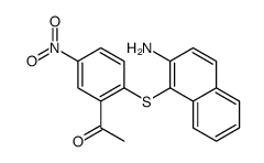 1-[2-(2-aminonaphthalen-1-yl)sulfanyl-5-nitrophenyl]ethanone结构式