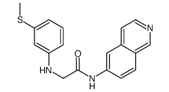 N-isoquinolin-6-yl-2-(3-methylsulfanylanilino)acetamide结构式