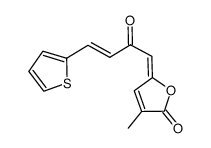 (5E)-3-methyl-5-[(E)-2-oxo-4-(thiophen-2-yl)but-3-enylidene]-furan-2(5H)-one结构式