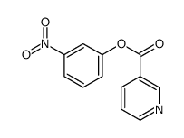 (3-nitrophenyl) pyridine-3-carboxylate结构式