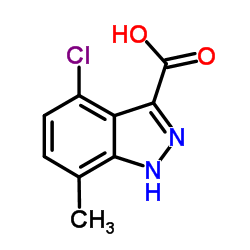 4-Chloro-7-methyl-1H-indazole-3-carboxylic acid结构式