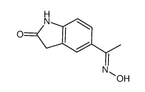 5-[(1E)-N-hydroxyethanimidoyl]-1,3-dihydro-2H-indol-2-one结构式