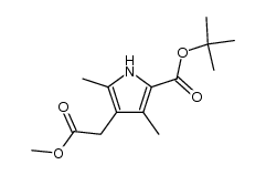 t-butyl 4-(methyloxycarbonylmethyl)-3,5-dimethylpyrrole-2-carboxylate Structure