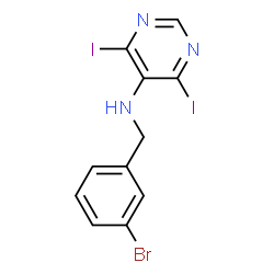 N-(3-BROMOBENZYL)-4,6-DIIODOPYRIMIDIN-5-AMINE picture