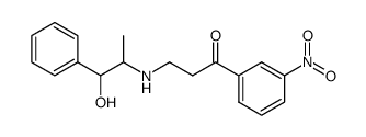 3-(2-Hydroxy-1-methyl-2-phenyl-ethylamino)-1-(3-nitro-phenyl)-propan-1-one Structure