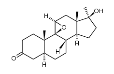 9,11β-epoxy-17β-hydroxy-17α-methyl-5α,9β-androstan-3-one Structure