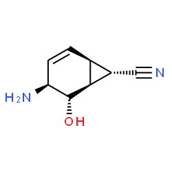 Bicyclo[4.1.0]hept-2-ene-7-carbonitrile, 4-amino-5-hydroxy-, (1alpha,4beta,5alpha,6alpha,7alpha)- (9CI) picture