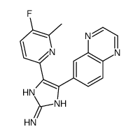 5-(5-氟-6-甲基吡啶-2-基)-4-(喹噁啉-6-基)-1H-咪唑-2-胺结构式