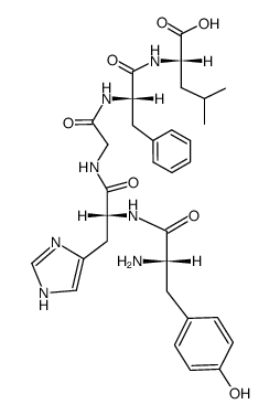 H-Tyr-D-His-Gly-Phe-Leu-OH结构式